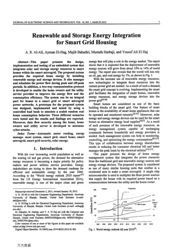 Renewable and Storage Energy Integration for Smart Grid Housing