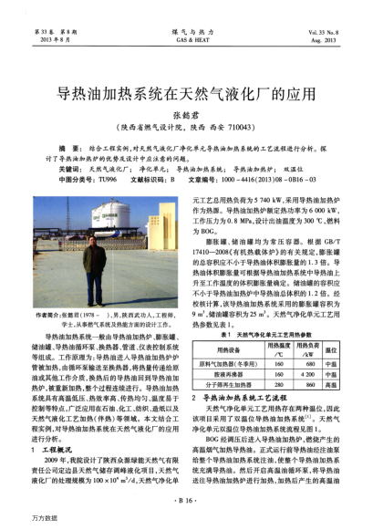 導(dǎo)熱油加熱系統(tǒng)在天然氣液化廠的應(yīng)用