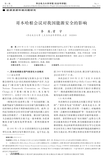 哥本哈根會(huì)議對(duì)我國(guó)能源安全的影響