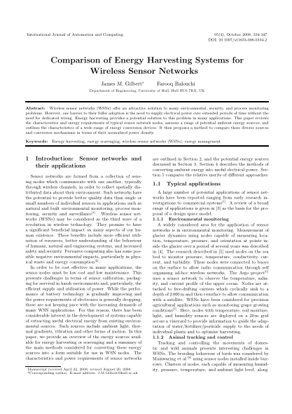 Comparison of Energy Harvesting Systems for Wireless Sensor Networks