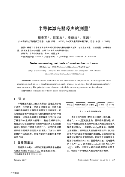 半導(dǎo)體激光器噪聲的測量