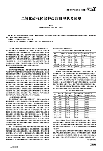 二氧化碳氣體保護焊應用現(xiàn)狀及展望