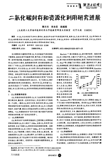 二氧化碳封存和資源化利用研究進展