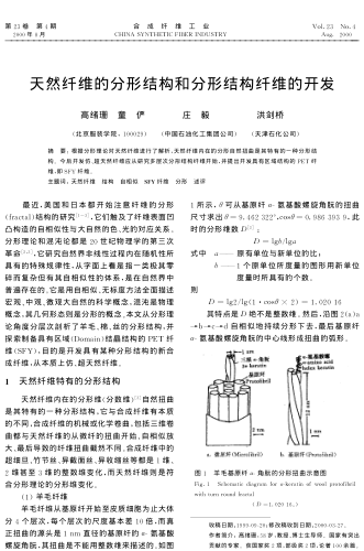 天然纖維的分形結(jié)構(gòu)和分形結(jié)構(gòu)纖維的開發(fā)