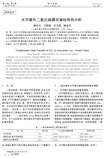 水平管外二氧化碳膜狀凝結傳熱分析