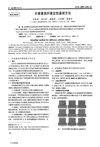 纖維素類纖維定性鑒別方法