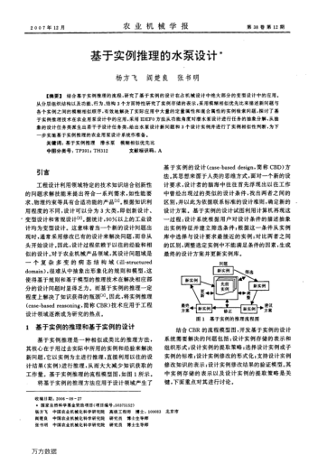 基于實例推理的水泵設(shè)計
