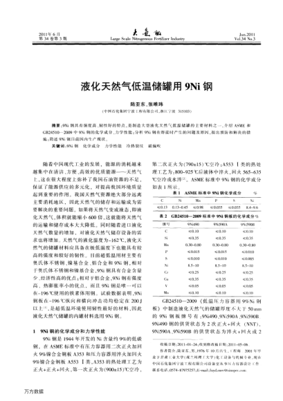 液化天然氣低溫儲罐用9Ni鋼