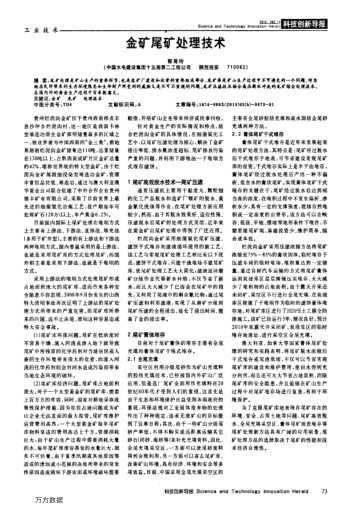 金礦尾礦處理技術