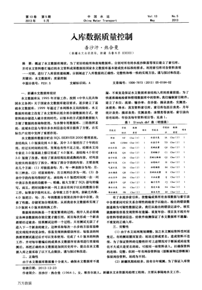 入庫數(shù)據(jù)質(zhì)量控制