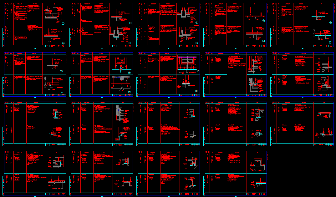 全國(guó)通用天花節(jié)點(diǎn)大樣詳圖
