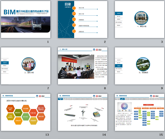 重慶軌道交通四號線黑石子站BIM技術(shù)應(yīng)用匯報PPT